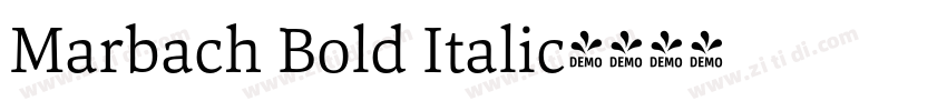 Marbach Bold Italic字体转换